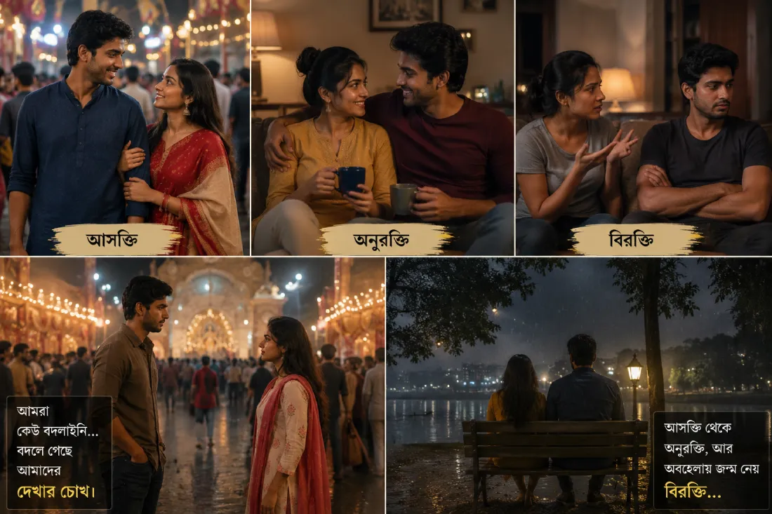 আসক্তি, অনুরক্তি, বিরক্তি